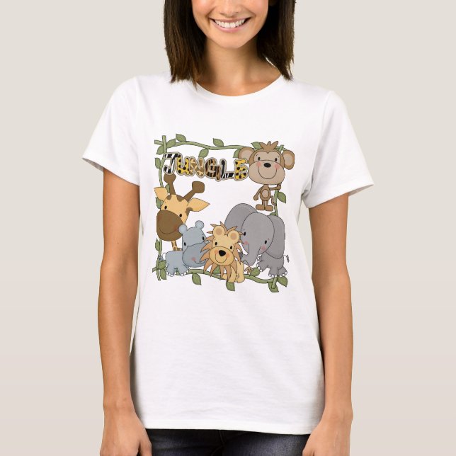 T-shirts et cadeaux d'animaux de jungle de bébé (Devant)