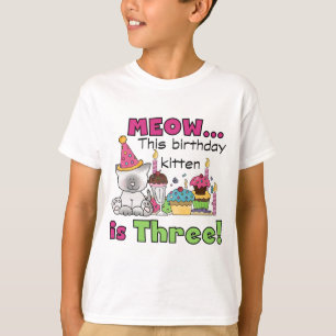 T-shirts et cadeaux d'anniversaire de la 3e Kitten