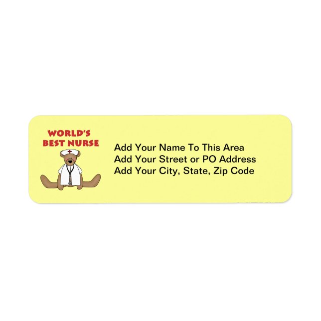 T-shirts et cadeaux de Bear World's Best Nurse (Devant)