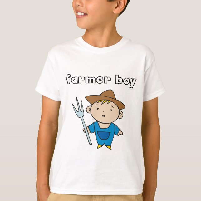 T-shirts et cadeaux de garçon d'agriculteur (Devant)