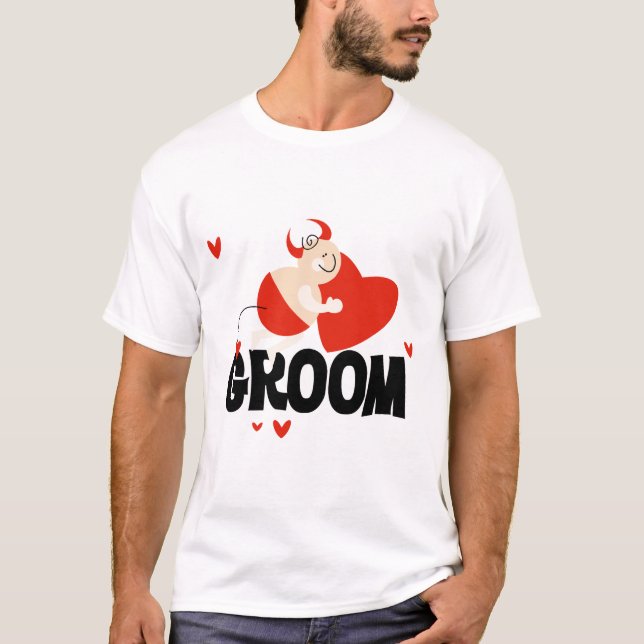 T-shirts et cadeaux de marié de diable (Devant)
