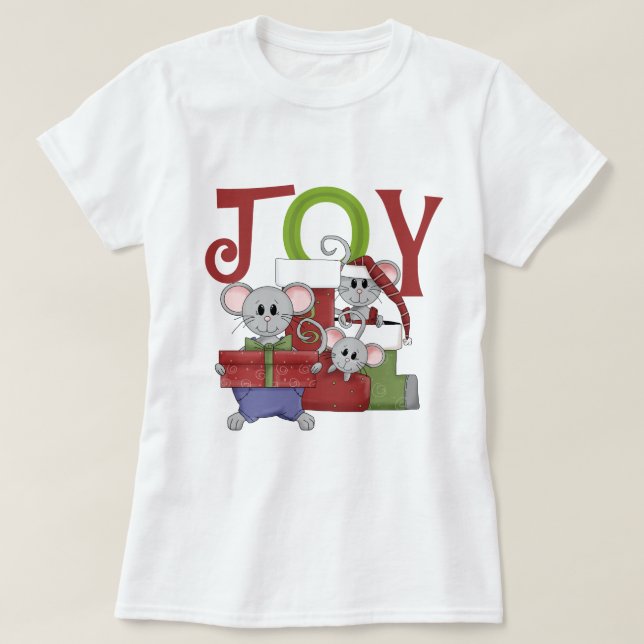 T-shirts et cadeaux de Noël Mice JOY (Design devant)