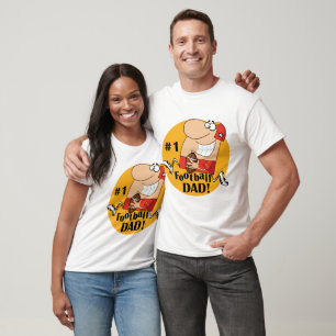 T-shirts et cadeaux de papa du football du numéro