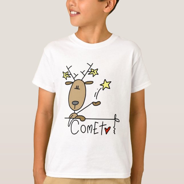 T-shirts et cadeaux de renne de comète (Devant)