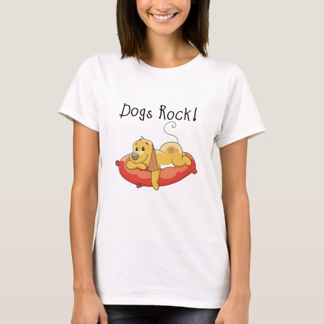 T-shirts et cadeaux de roche de chiens (Devant)