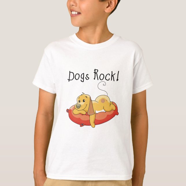 T-shirts et cadeaux de roche de chiens (Devant)