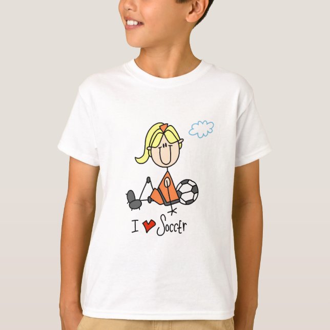 T-shirts et cadeaux Girl I Love Soccer (Devant)