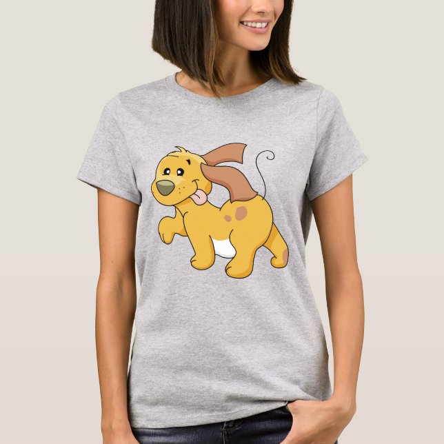 T-shirts et cadeaux heureux de chien de Brown (Devant)