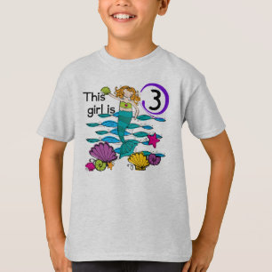 T-shirts et cadeaux Mermaid 3e anniversaire