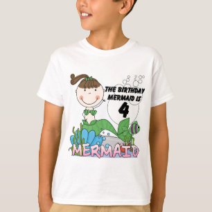 T-shirts et cadeaux Mermaid 4th Birthday