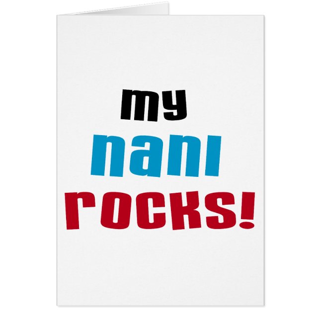 T-shirts et cadeaux My Nani Rocks (Devant)