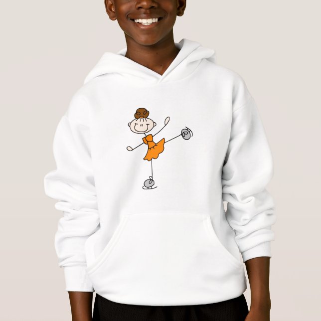 T-shirts et cadeaux oranges de patineur artistique (Devant)