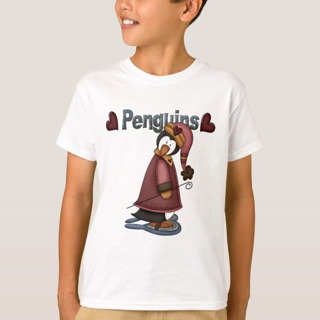 T-shirts et cadeaux Penguin en raquettes (Devant)