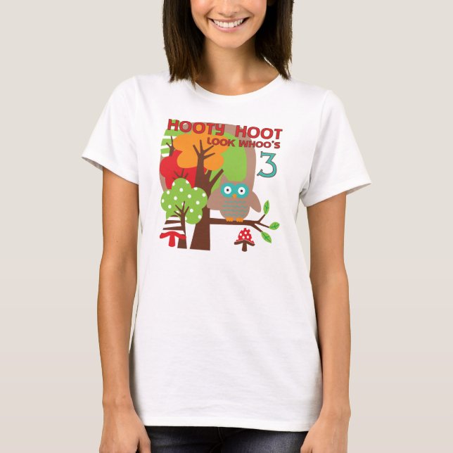T-shirts et cadeaux pour le 3e anniversaire de Owl (Devant)