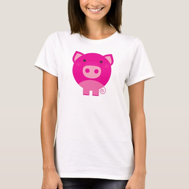 T-shirts et cadeaux roses de porc (Devant)