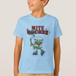 T-shirts et cadeaux rouges d'hockey d'acarides