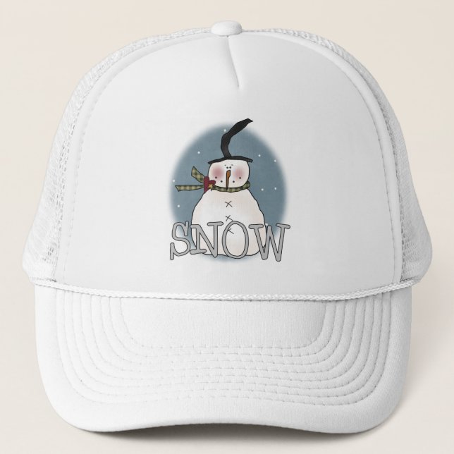T-shirts et cadeaux Stovepipe Casquette Snowman (Devant)