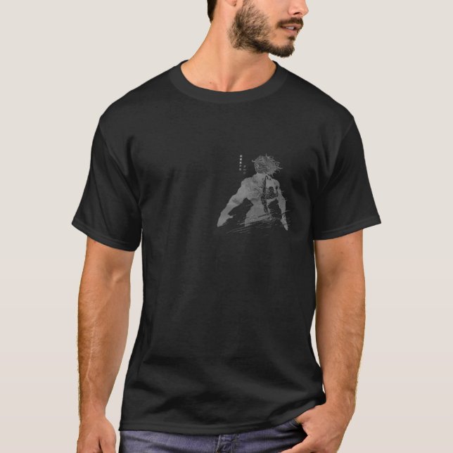 T-shirts fitness avec des animations de baki (Devant)