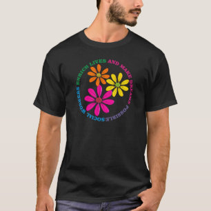 T-shirts floral d'assistant social