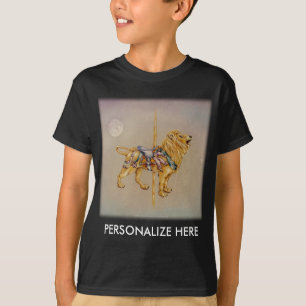 T-shirts foncés pour enfants - Lion de carrousel S