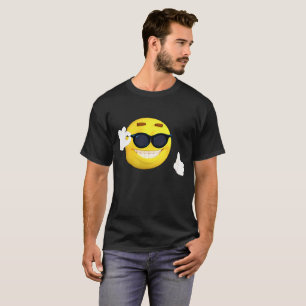 T-shirts FRAIS d'EMOJI, avec des lunettes de