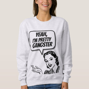 T-SHIRTS FUNNY "GANGSTER" DE LA FEMME RÉTRO