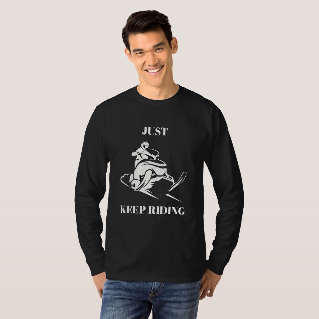 T-Shirts Funny Snowmobile Adventure Graphic (Front Full)