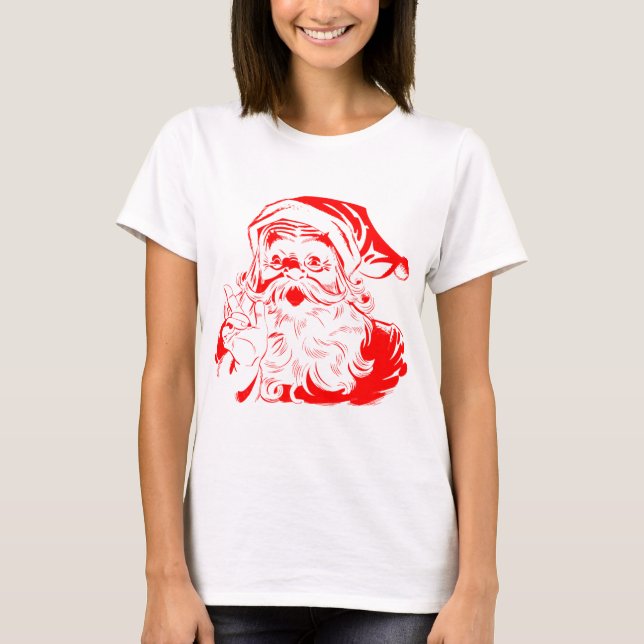 T-shirts graphiques de Noël de Père Noël (Devant)