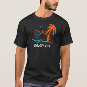 T-shirts graphiques pour femmes Enjoy Life Palmier