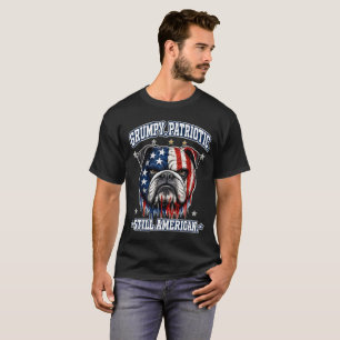 T-shirts Grumpy Patriotic Bulldog du 4 Juillet