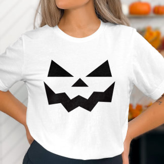 T-shirts Halloween éffrayant face Citrouille