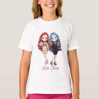 T-shirts haute arc-en-ciel de jumeaux vieux