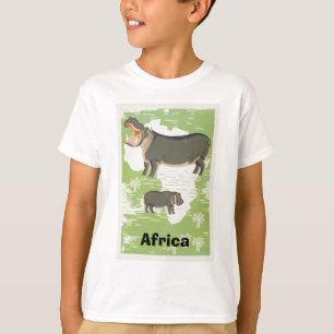 T-shirts Hippopotamus Hippo Jungle d'Afrique