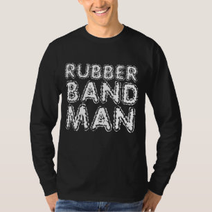T-SHIRTS HOMMES DE LA BANDE DE CAOUTCHOUC DE RETRO