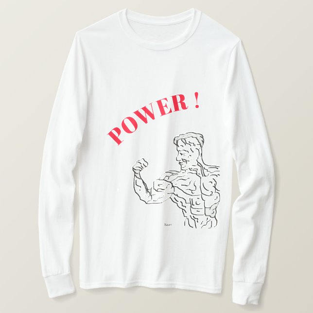 T-Shirts Hommes : Le pouvoir est allumé (Design devant)