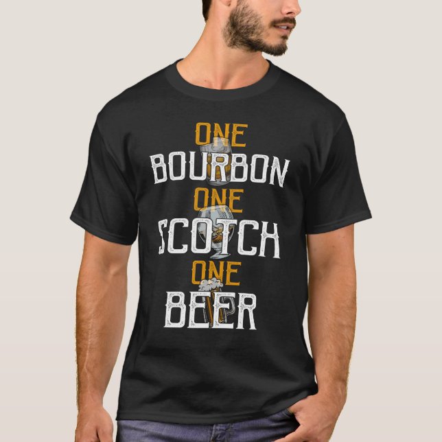 T-Shirts Hommes - Un Bourbon Un Scotch Une Bière_f (Devant)