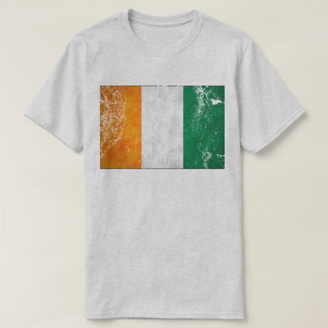 T-shirts irlandais de shamrock de drapeau (Design devant)