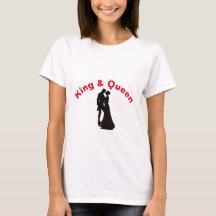 t-shirts king & queen name