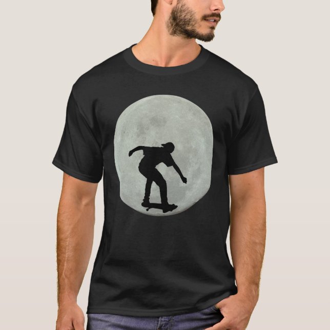 T-SHIRTS LUNE DE SKATEBOARDING (Devant)