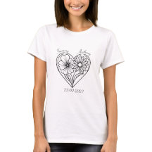 T-shirts marguerriers et violets personnalisés