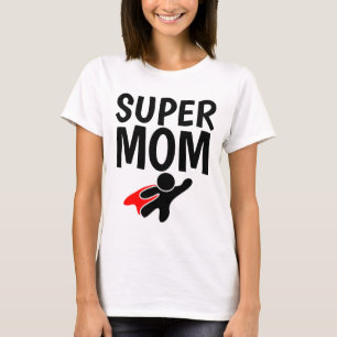 T-shirts MOM, SUPER MOM Funny Sweat - shirts à cap