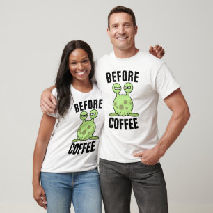 T-shirts MONSTER "AVANT LE CAFÉ" AMUSANTS