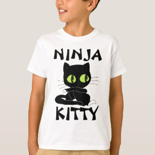 T-shirts NINJA KITTY drôle Cat KIDS BOYS