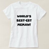 T-shirts noir et blanc du Meilleur-est Memaw du