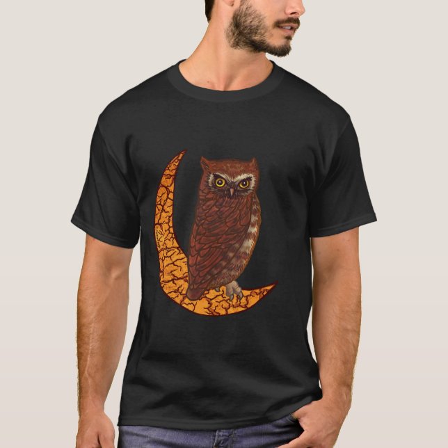 T-shirts Owl Lune Croissante (Devant)