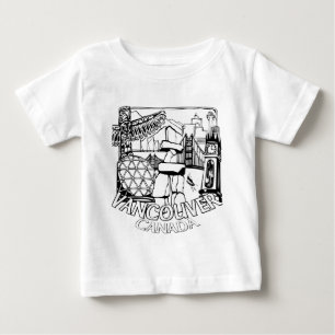 T-shirts pour bébé Souvenir de Vancouver Landmark 