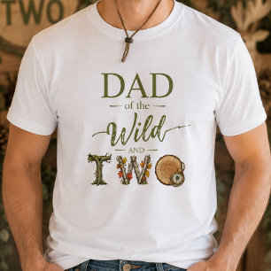 T-shirts pour papa de la nature et DEUX anniversai