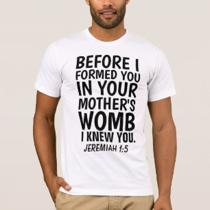 T-shirts PRO-LIFE CHRÉTIEN, Jérémie 1:5