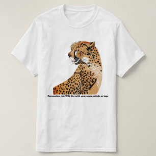 T-shirts sauvages de la vie de chat sauvage de