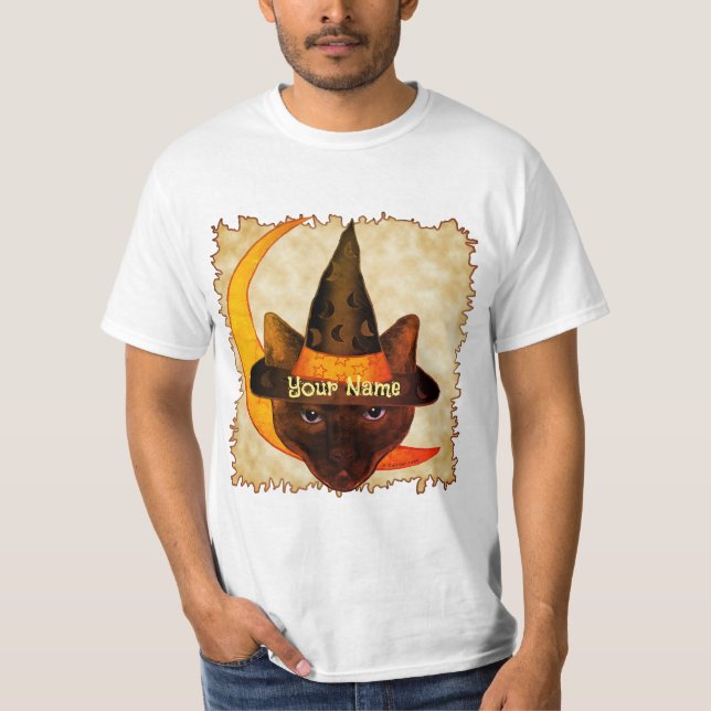 T-shirts Siamese Cat Witch (Devant)
